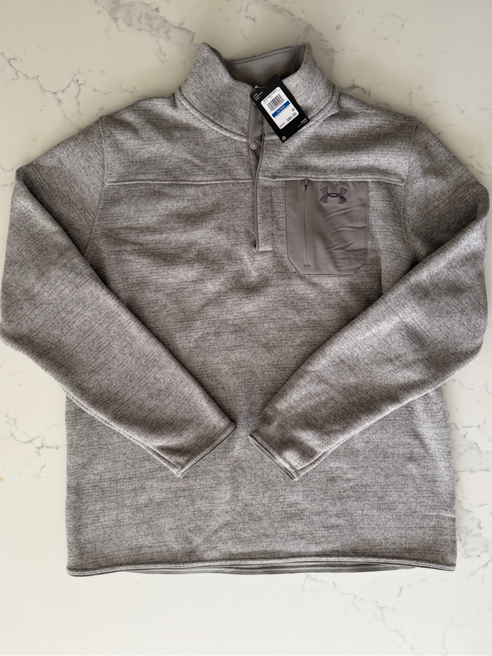 Under Armour Men’s Grey Heather 1/4 Zip -  XL